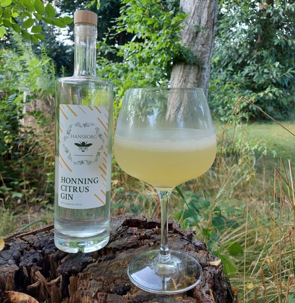 Honning Citrus Gin med en sommerdrink